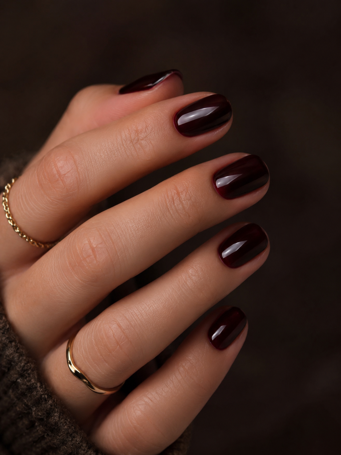 Black Cherry Gel Nails